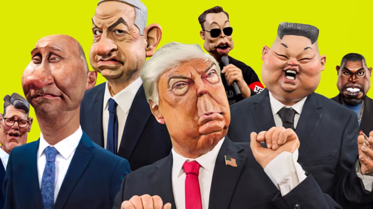 Imagen del cartel de la nueva temporada de Spitting Image que se emite en Filmin