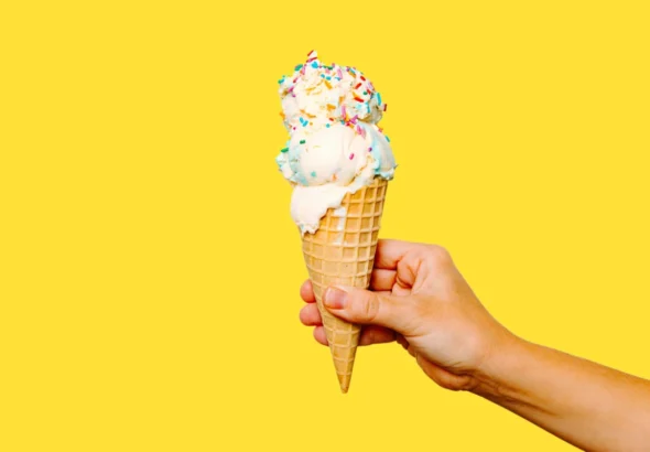 Imagen que muestra un helado de la agotada heladera Ninja en el Prime Day