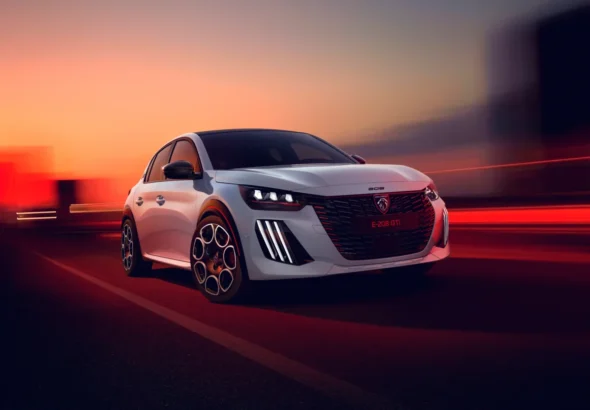 Imagen que muestra el nuevo Peugeot E-208 Gti eléctrico
