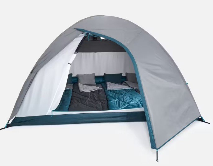 Las mejores tiendas de campaña para festivales de verano: opciones para todos los bolsillos Imagen del interior y el exterior de la tienda de campaña Quechua MH100