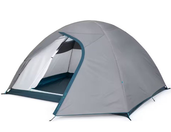 Las mejores tiendas de campaña para festivales de verano: opciones para todos los bolsillos Imagen de la tienda de campaña Quechua MH100 exterior completamente montada