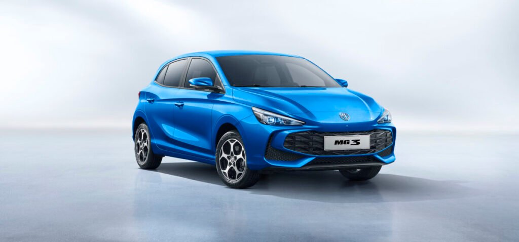 Imagen que muestra el exterior del MG3 Hybrid de color azul