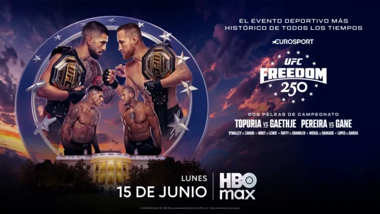 Imagen que muestra el cartel de la UFC 250 que emitirá HBO Max en exclusiva sobre el combate de Ilia Topuria