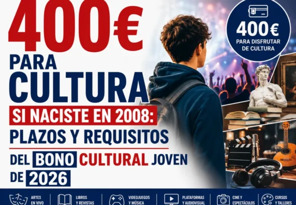 Imagen que muestra la cuantía del bono cultural joven de 2026