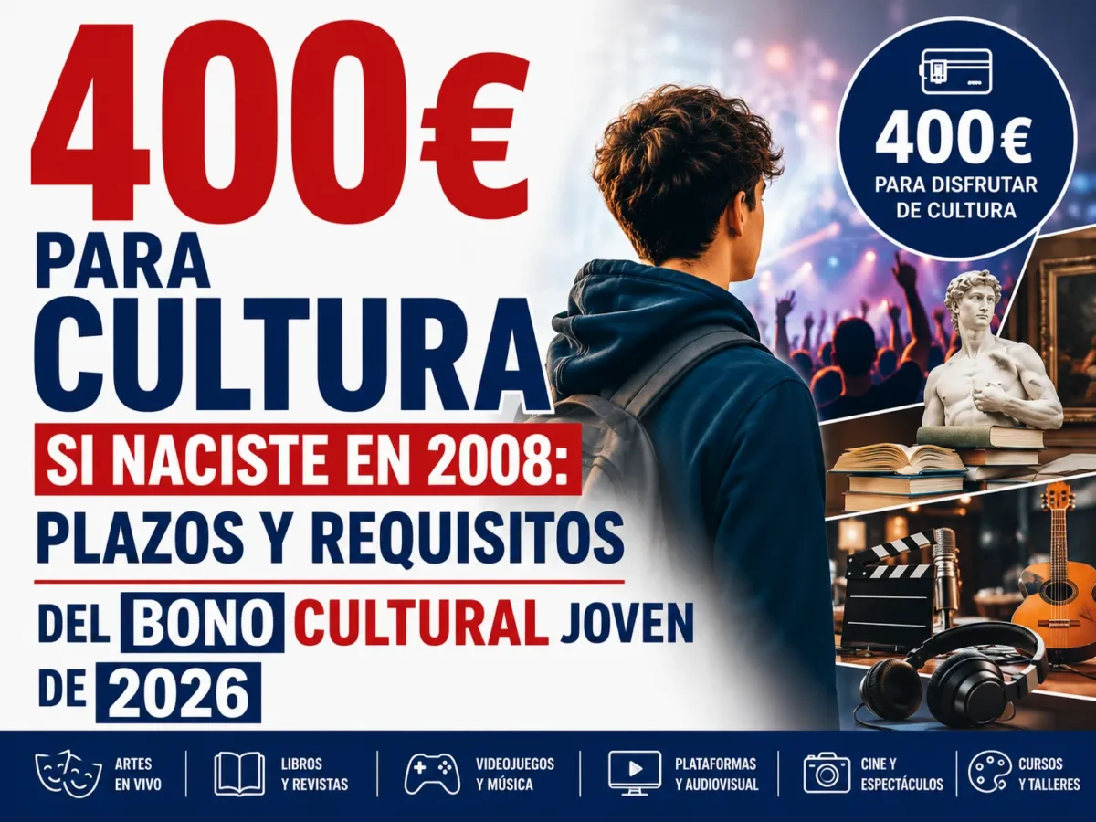 Imagen que muestra la cuantía del bono cultural joven de 2026