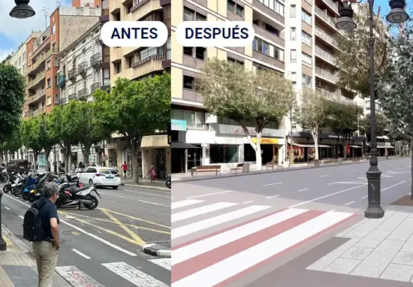 La calle colón de Valencia muestra su cambio tras la reforma que se ejecutará para remodelar todo el centro de Valencia