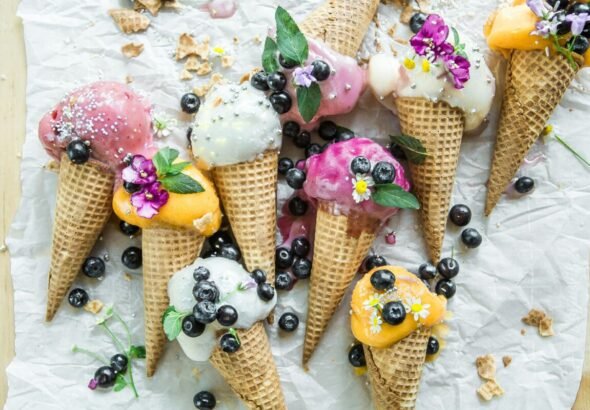 Imagen que muestra unos helados caseros hechos en casa con la heladera Ninja con descuento en el Prime Day