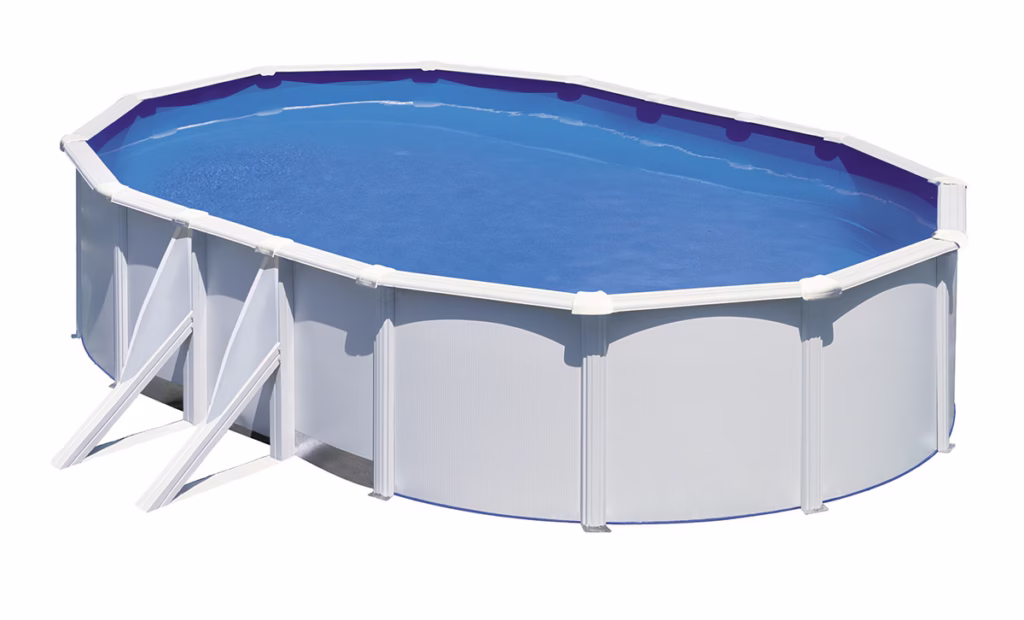 Las mejores piscinas desmontables para montar hoy mismo están rebajadas Imagen que muestra la piscina desmontable Ovalada Lacada Blanco 610 x 375 x 120 cm de venta en El Corte Inglés