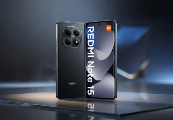 Imagen que muestra el Xiaomi Redmi Note 15 parte delantera y posterior