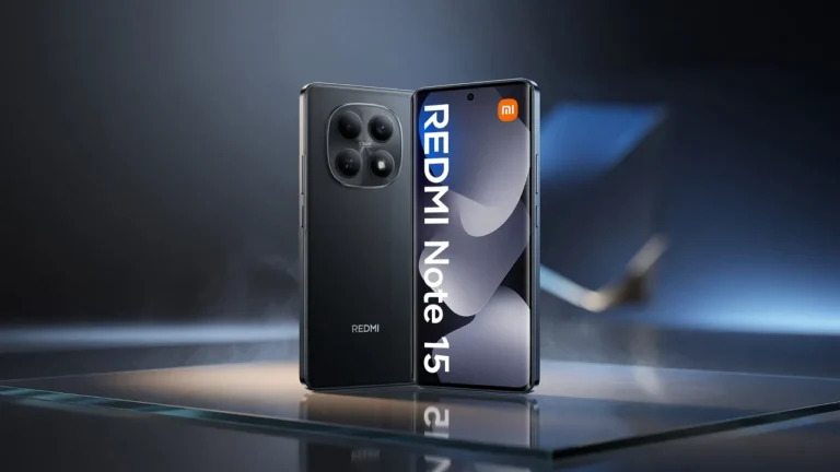 Imagen que muestra el Xiaomi Redmi Note 15 parte delantera y posterior