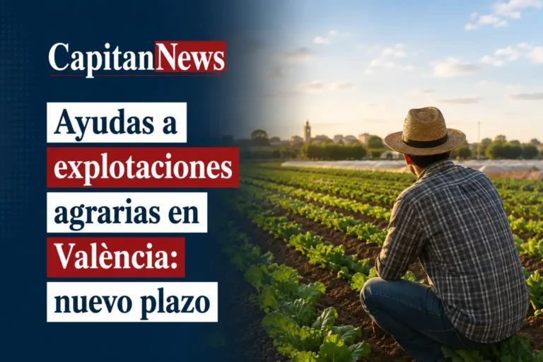 Las ayudas a las explotaciones agrarias y ganaderas extienden su plazo en la Comunitat Valenciana hasta el 17 de septiembre como muestra el titular de la imagen