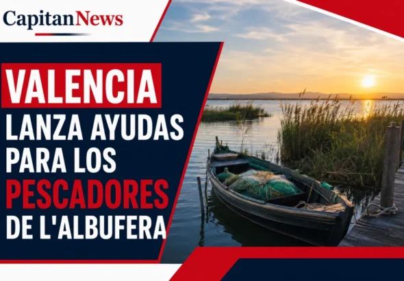 Las ayudas a los pescadores de L'Albufera en Valencia. Así dice el titular de la imagen.
