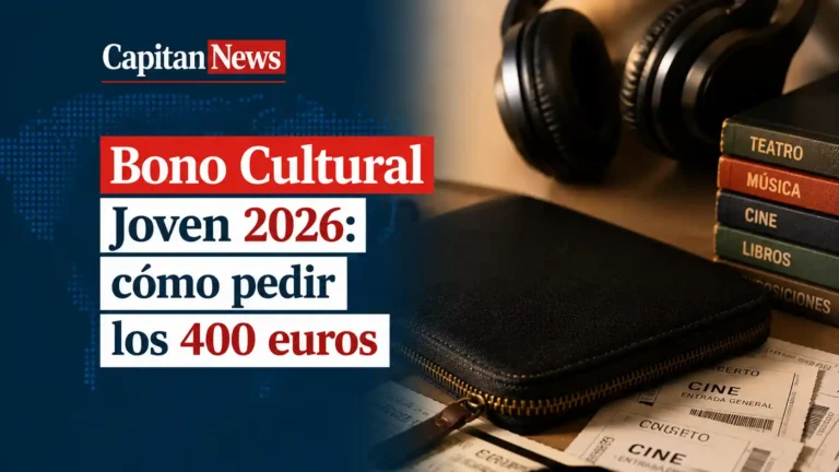 El Bono Cultural Joven bate récords de solicitud en 2026. El plazo abierto hasta octubre, como muestra el titular de la imagen