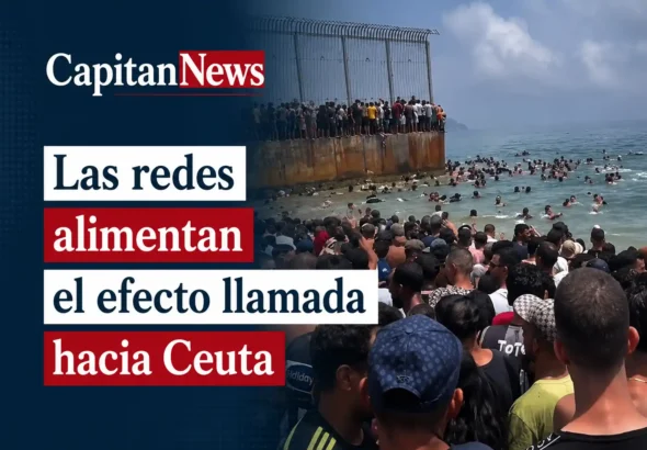 Las redes alimentan el éxodo hacía España a través de Ceuta lo que pone en riesgo la vida de miles de personas y la seguridad como muestra el titular