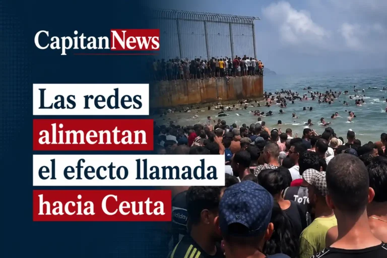 Las redes alimentan el éxodo hacía España a través de Ceuta lo que pone en riesgo la vida de miles de personas y la seguridad como muestra el titular