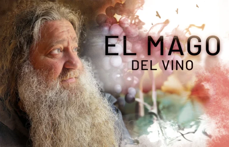 Cartel oficial de El Mago del Vino, con la imagen de Raúl Pérez en primer plano.