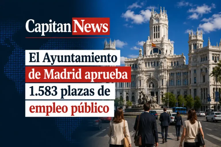 El empleo público en Madrid bate un récord con la convocatoria de 2557 plazas para 2026, como muestra el titular de la imagen