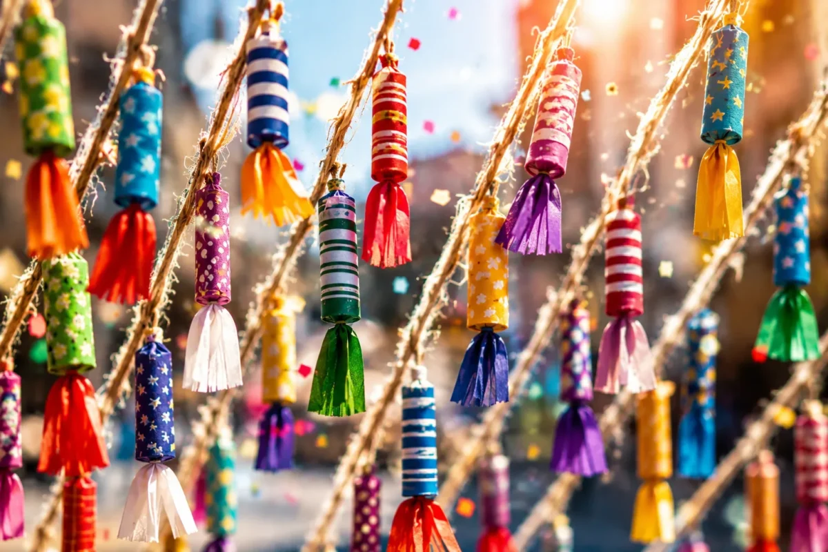El Festival Pirotécnico que muestra una imagen de los petardos preparados para cerrar la Feria de Julio