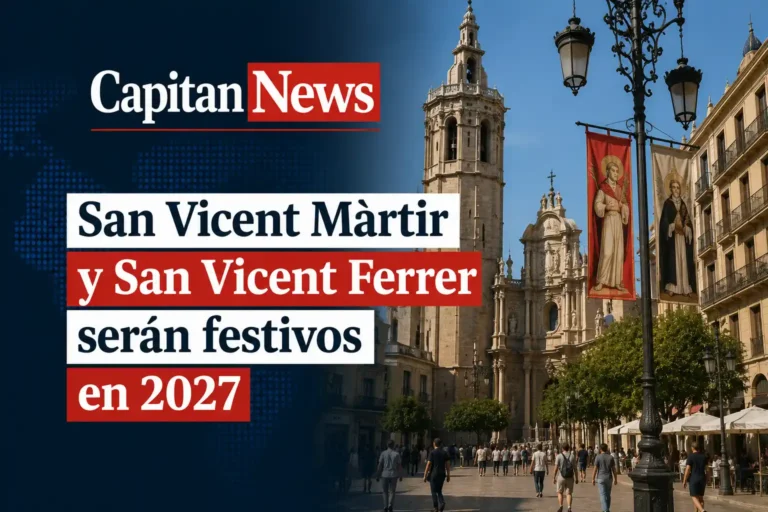 Los festivos en Valencia han sido aprobados por el ayuntamiento como muestra el titular para 2027