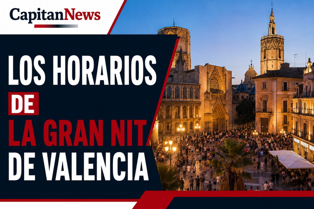 La Gran Nit de Valencia ofrece conciertos, actividades para los más pequeños, pirotécnia , para el cierre de la feria de julio como muestra el titular de la imagen