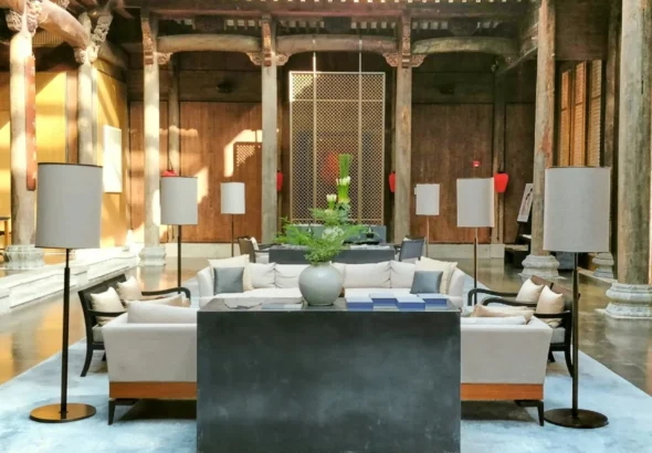 Imagen que muestra el hall de uno de los hoteles.