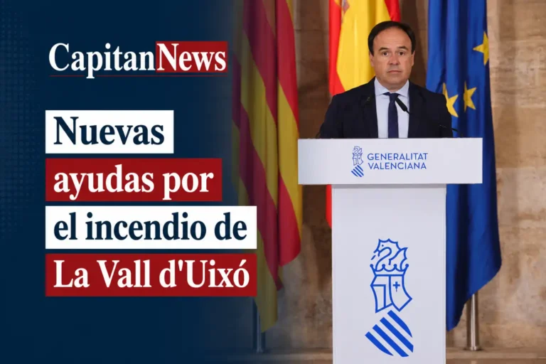 Tras el incendio de La Vall de Uxó la Generalitat abre un paquete de ayudas para los afectados, como muestra el titular de la imagen