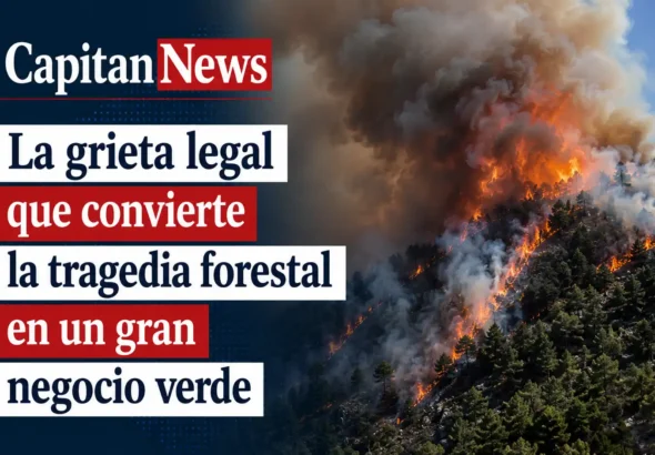 Los incendios en España están desalojando un paisaje desolador, como muestra el titular de la imagen.