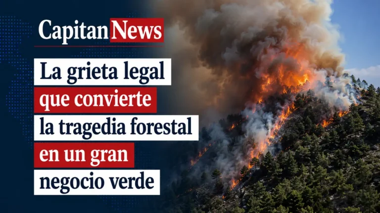 Los incendios en España están desalojando un paisaje desolador, como muestra el titular de la imagen.