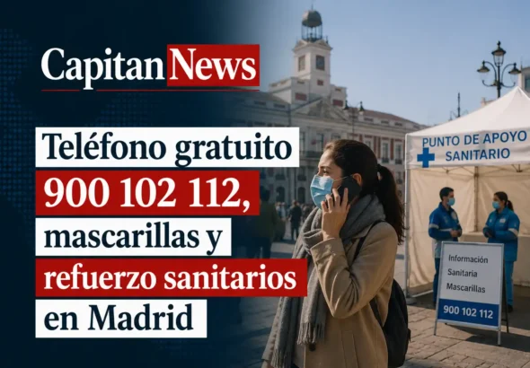Los incendios en la Sierra Oeste de Madrid obligan a gestionar un dispositivo sanitario con teléfono gratuito de información, farmacia, y atención telemática como muestra el titular de la imagen