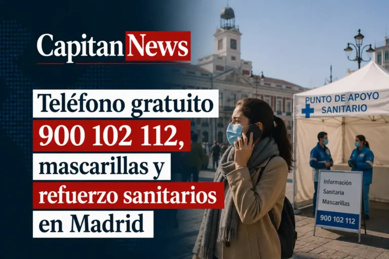 Los incendios en la Sierra Oeste de Madrid obligan a gestionar un dispositivo sanitario con teléfono gratuito de información, farmacia, y atención telemática como muestra el titular de la imagen
