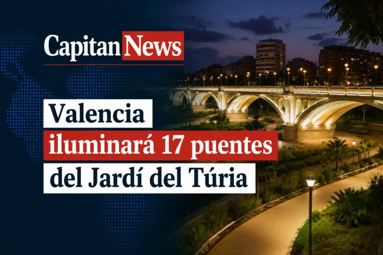 El Jardí del Túria iluminará 17 puentes financiados por la Fundación Trinidad Alfonso como muestra el titular de la imagen