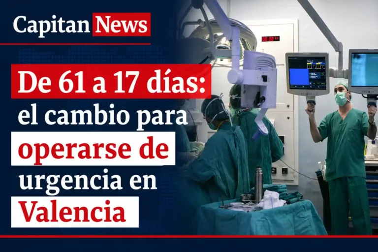 La lista de espera de la Sanidad Valenciana cae de 61 a 17 días para operaciones graves como muestra el titular de la imagen