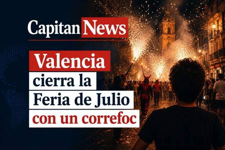 La Pirotecnia en Valencia será la protagonista este fin de semana para despedir la Feria de Julio de 2026 como muestra el titular de la imagen