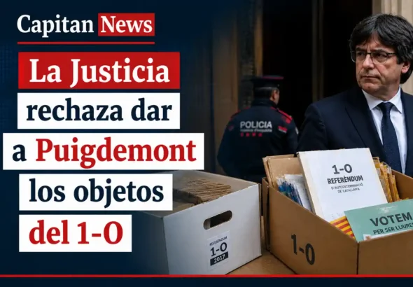 Puigdemont pierde y no recibirá los archivos de 1-0 , serán destruidos, como muestra el titular de la imagen.