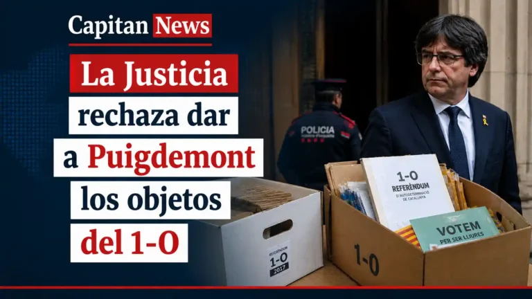 Puigdemont pierde y no recibirá los archivos de 1-0 , serán destruidos, como muestra el titular de la imagen.