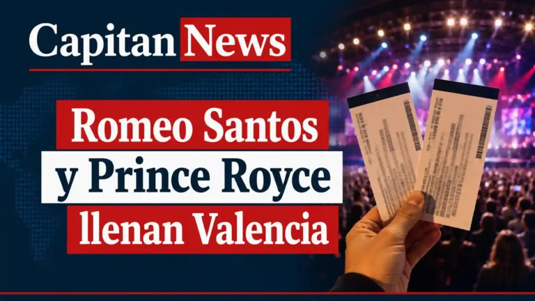 Romeo Santos Y Prince Royce actuan en Valencia y las entradas están casi agotadas, como muestra el titular
