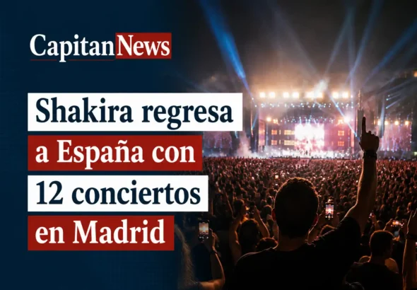 Shakira regresa a España con una lista de 12 conciertos en Madrid, como muestra el titular