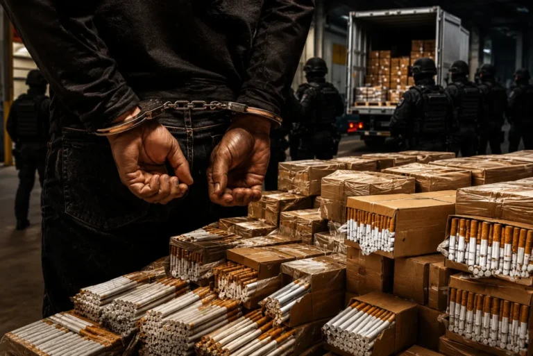 Operación contra una red que distribuida tabaco ilegal en España y Europa.