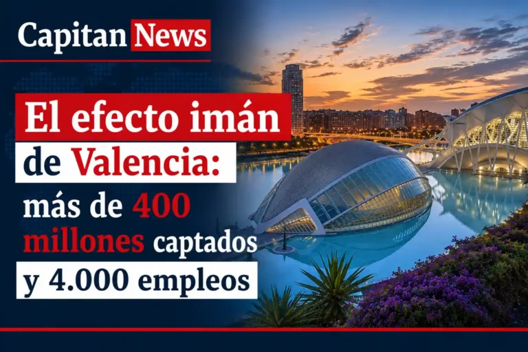 Valencia se convierte en un imán para la inversión extranjera captando más de 400 millones y creando 4000 nuevos empleos como muestra el titular