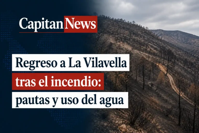 La Vilavella, el pueblo desalojado afectado por el incendio de la Vall de Uxó ya puede regresar a su hogar, como muestra el titular