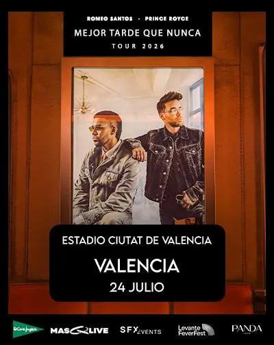 Romeo Santos y Prince Royce abarrotan Valencia Cartel oficial del concierto de Romeo Santos y Prince Royce en Valencia