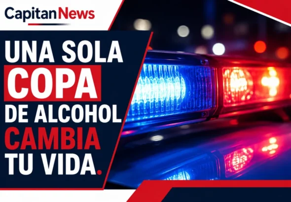 La DGT intensifica los controles de drogas y alcohol como muestra el titular de la imagen" una sola copa de alcohol cambia tu vida"