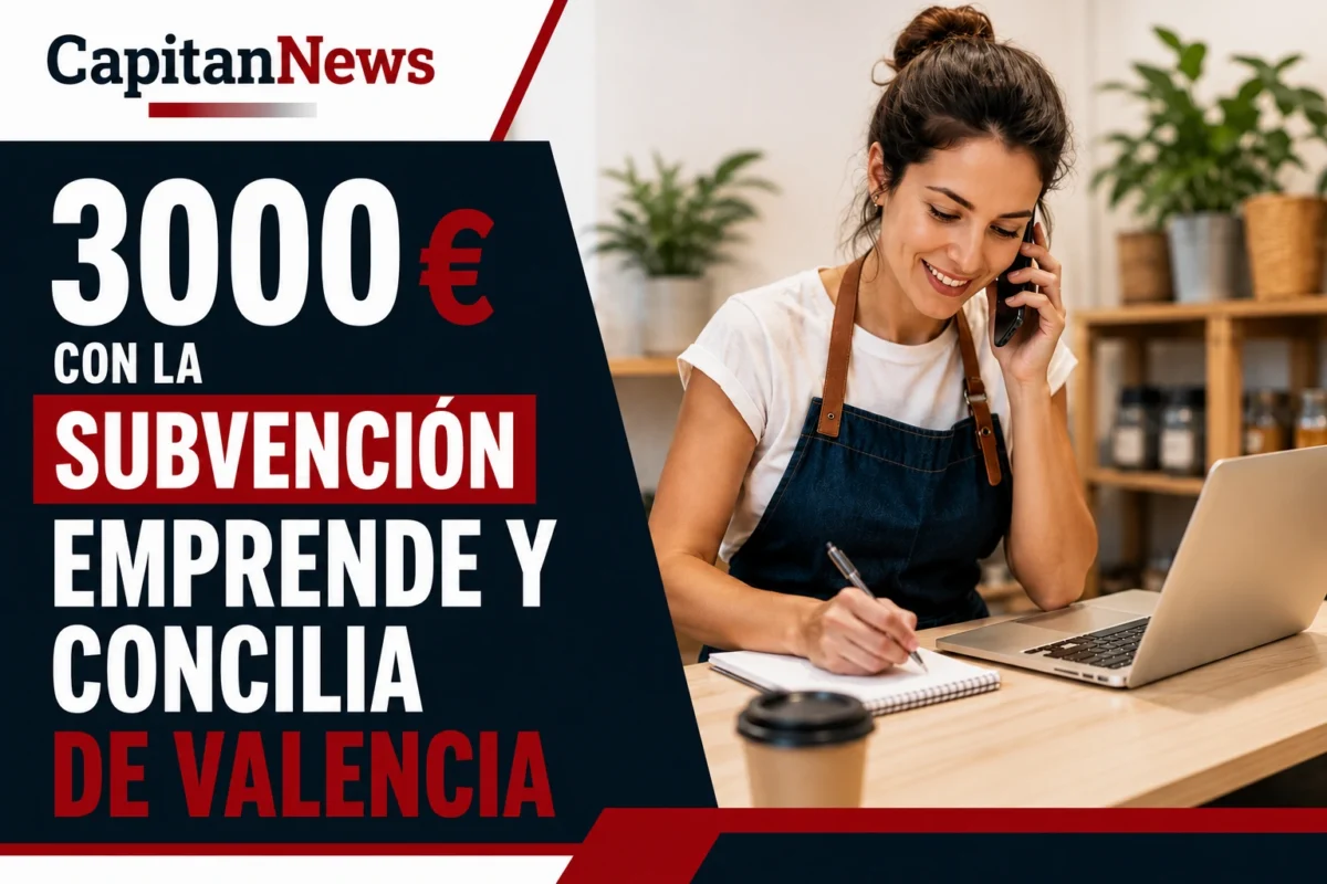 Emprende y concilia abrirá el plazo a partir del 3 de septiembre para solicitar las ayudas de hasta 4000 euros como muestra le titular de la imagen