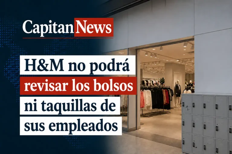 H&M no podrá revisar los bolsos ni las taquillas de sus empleados como muestra el titular de la imagen