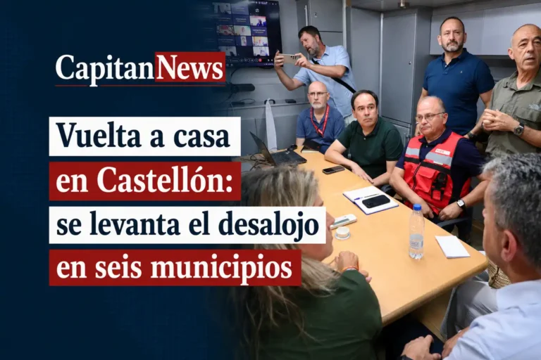 El incendio de La Vall d'Uixó da un respiro a la Sierra de Espadán y permite el regreso de más de 1000 vecinos a pueblos afectados, como muestra el titular de la imagen