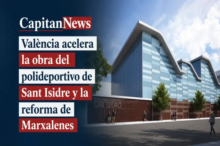 Valencia acelera la apertura del polideportivo de Sant Isidre y destina 5.2 millones a la reforma del de Marxalenes, como muestra el titular de la imagen