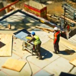 La Seguridad social en españa alcanza récord en junio. La imagen de recurso muestra a trabajadores de la construccíón.