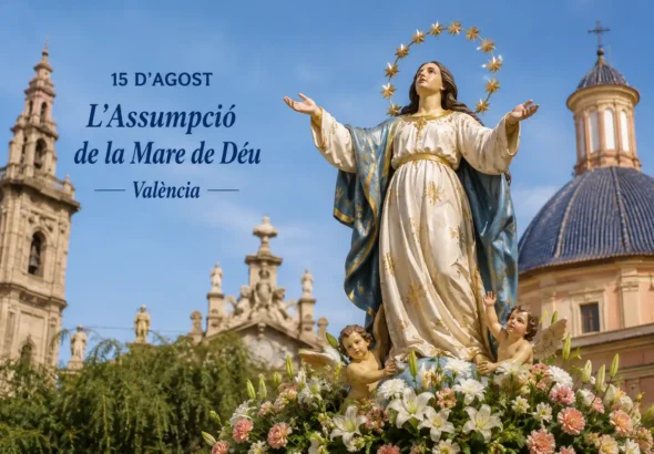 La Asunción Virgen en procesión en Valencia con tradición desde 1354