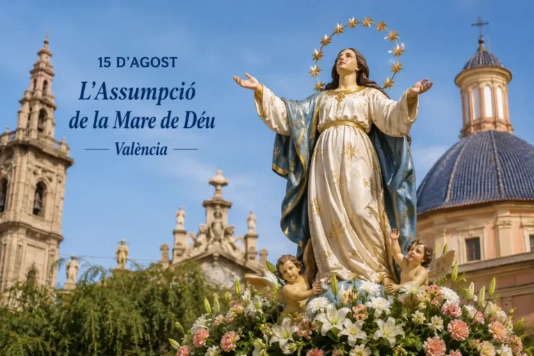 La Asunción Virgen en procesión en Valencia con tradición desde 1354