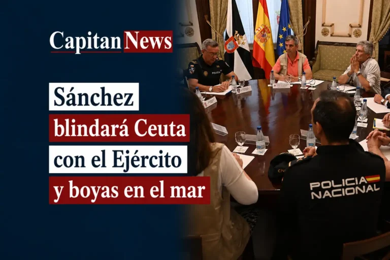 En Ceuta se ampliarán las medidas de seguridad para la frontera con España después de lo sucedido como muestra el titular de la imagen